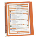DURABLE Nástěnný držák - kompletní souprava, 5 průhledných tabulek DIN A4, bal.j. 2 ks, oranžový