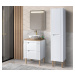 Comad Koupelnová sestava Fiji 60 cm s umyvadlem, skříňkami a zrcadlem bílá/dub coast evoke