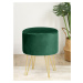 Ak furniture Taburet Lili s úložným prostorem zelený