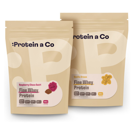 Protein a Co FINE WHEY PROTEIN s extraktem stévie 2 kg - čokoláda