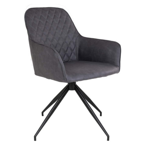 Tmavě šedé čalouněné jídelní křeslo Harbo – House Nordic