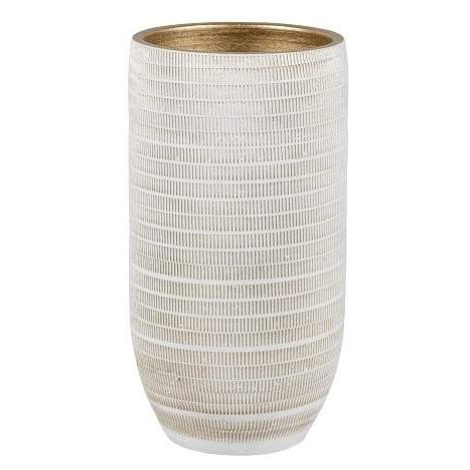 Váza LE HAVRE 20-02WG keramická zlato-bílá 40cm NDT