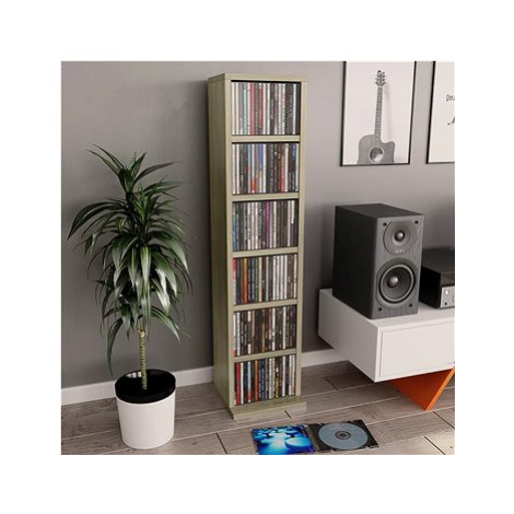Skříňka na CD dub sonoma 21 × 20 × 88 cm dřevotříska SHUMEE