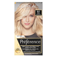 L'Oréal Paris Préférence  permanentní barva na vlasy 9.1 Oslo-velmi světlá popelavá blond, 60+90