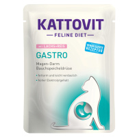 Kattovit Feline Gastro Pouch 85 g - 24 x 85 g losos a rýže