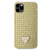 Zadní kryt Guess Rhinestones Triangle Metal Logo pro Apple iPhone 11 Pro Max, zlatá