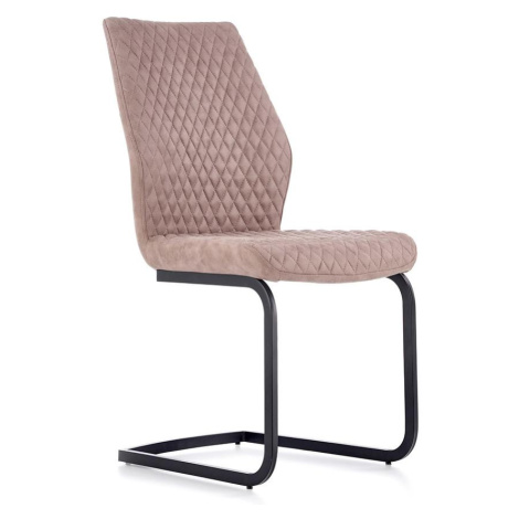 Židle K272 eko kůže/kov tmavě béžová 45x57x94 BAUMAX
