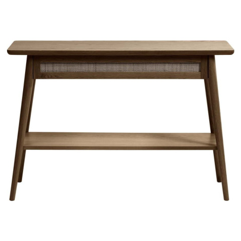 Hnědý konzolový stolek s deskou v dubovém dekoru 40x110 cm Barrali – Unique Furniture