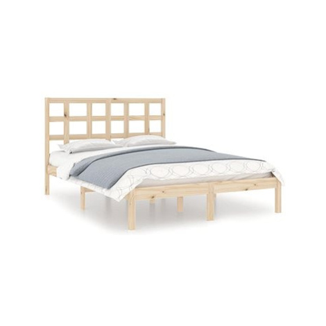 Rám postele masivní dřevo 140 × 200 cm, 3105470 SHUMEE