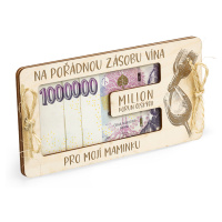 FK Dárkový milion pro maminku na pořádnou zásobu - 20x10 cm, Přírodní