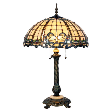 Clayre&Eef Nádherná stojací lampa Atlantis v Tiffany stylu Clayre & Eef