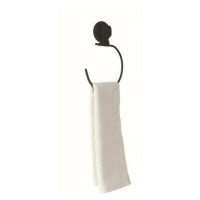 Malý věšák na ručníky Compactor Bestlock Black s přísavkou - bez vrtání, nosnost až 6 kg
