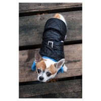 Vsepropejska Coldy bunda pro psa s kapucí Barva: Černo-modrá, Délka zad (cm): 30, Obvod hrudníku