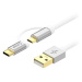 AlzaPower AluCore 2in1 USB-A to Micro USB/USB-C 0.5m bílý