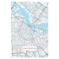 Mapa Amsterdam white, 26.7x40 cm