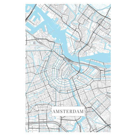 Mapa Amsterdam white, 26.7 × 40 cm