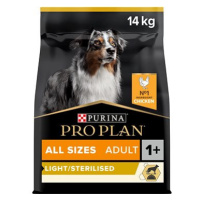 Pro Plan All Sizes Light / Sterilised granule pro dospělé psy s kuřetem 14 kg