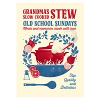 Ilustrace Grandmas Stew kitchen print, Dionisis Gemos, 30 × 40 cm