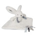 DouDou et Compagnie Paris dárková sada modrá králíček s čtvercovou dečkou 25 cm