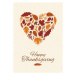 Ilustrace Thanksgiving card with autumn Leaves Heart., discan, 30 × 40 cm