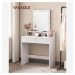 SONGMICS Kosmetický toaletní stolek Velisa 145 cm bílý