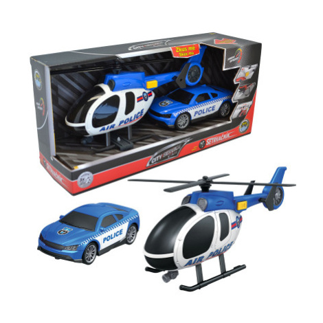 CITY SERVICE CAR - 1:14 Policie set vrtulník + auto Sparkys