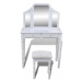 Toaletní stolek s taburetem 3v1 bílá Dekorhome,Toaletní stolek s taburetem 3v1 bílá Dekorhome