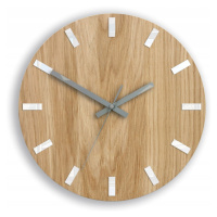 ModernClock Nástěnné hodiny Simple Oak hnědo-bílé
