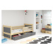 Expedo Dětská postel FIONA P1 COLOR + úložný prostor + matrace + rošt ZDARMA, 80x190 cm, borovic