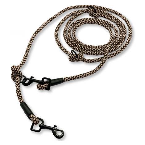 PafDog® Přepínací nastavitelné vodítko 8mm, béžovo-černé extra pevné PAF-543