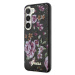 Guess GUHCS23SHCFWSK hard silikonové pouzdro Samsung Galaxy S23 5G black Flower Collection