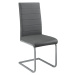 Juskys Konzolová židle Vegas sada 4 kusů, syntetická kůže, v šedé barvě
