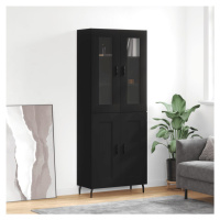 vidaXL Skříň highboard černá 69,5 x 34 x 180 cm kompozitní dřevo