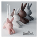 Závěsná dekorace zajíček Rosenthal Rabbits, růžový, 7,5 cm