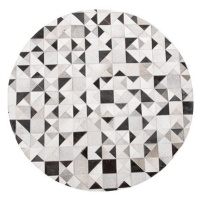 Šedobílý kožený koberec ? 140 cm KIRKLAR, 160573