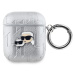 Karl Lagerfeld PU Embossed Choupette Heads Pouzdro pro AirPods 1/2 KLA2PGKCPS