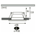 PAULMANN Vestavné svítidlo Cole GU10 max. 10W černá/stříbrná mat 933.97