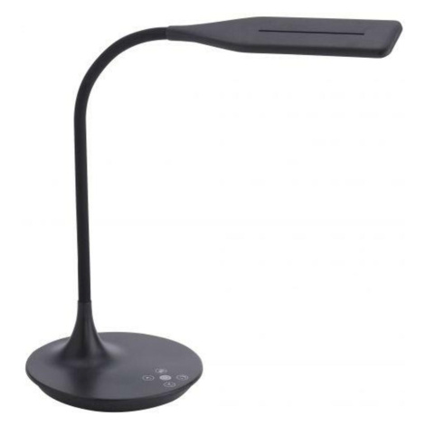 LEUCHTEN DIREKT is JUST LIGHT LED stolní lampa v černé, flexibilní rameno s měnitelnou teplotou 