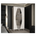 Šatní skříň Abi Calipso Ely Barva korpusu: Bílá, Rozměry: 250 cm, Dveře: Ely - bílá + zrcadlo