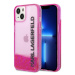 Karl Lagerfeld KLHCP14MLCKVF hard silikonové pouzdro iPhone 14 PLUS 6.7" pink Liquid Glitter Elo