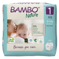 Bambo Nature 1 dětské plenky 2 - 4 kg 22 ks