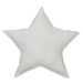 Cotton &amp; Sweets Lněný polštář hvězda světle šedá 50 cm