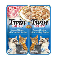 Churu Cat twin packs tuna&chick & scallop in broth 80g