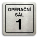 Accept Piktogram "operační sál 1" (80 × 80 mm) (stříbrná tabulka - černý tisk)