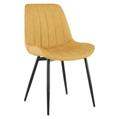 Tempo Kondela Židle HAZAL - žlutá/černá + kupón KONDELA10 na okamžitou slevu 3% (kupón uplatníte
