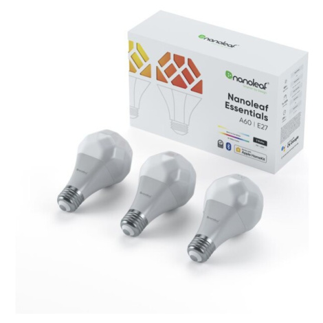 Nanoleaf Essentials Smart A19 Bulb, E27 3 Pack