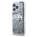 DKNY Liquid Glitter Arch Logo kryt iPhone 15 Pro černý