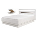 Moderní postel irma 140x200cm s úložným prostorem - bílá
