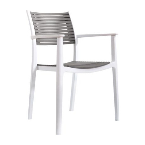 Stohovatelná židle Klikk bílá/šedá FOR LIVING