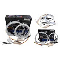 2v1 Dual Colors Cotton Led kroužky Bmw X5 E53 1999-2004 Žluto bílé